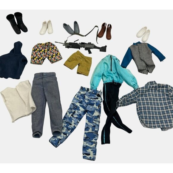 Assorted Lot of Mattel Ken GI Joe Action Figure Boy Male Dolls w/ Clothes Shoes - Picture 8 of 16